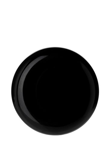 Black PP plastic 53-400 dome lid with foam liner