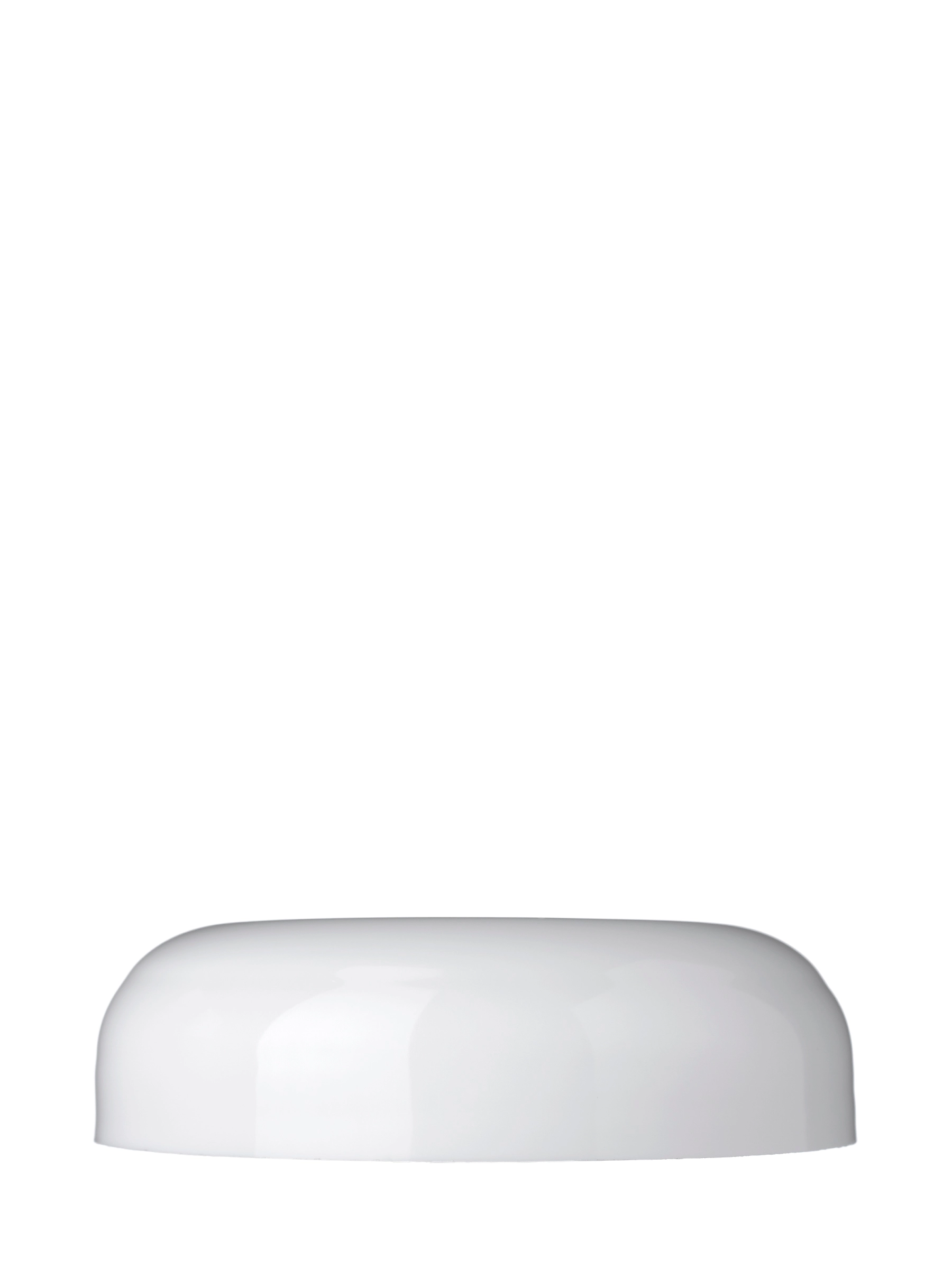 White PP Plastic 53-400 Unlined Dome Lid – L1134WH