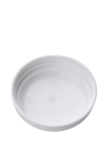 White PP plastic 53-400 unlined dome lid