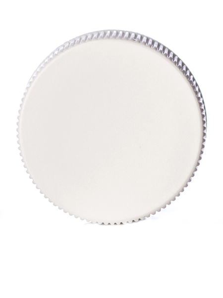 White PP Plastic 24-400 Ribbed Skirt Lid – L114PS