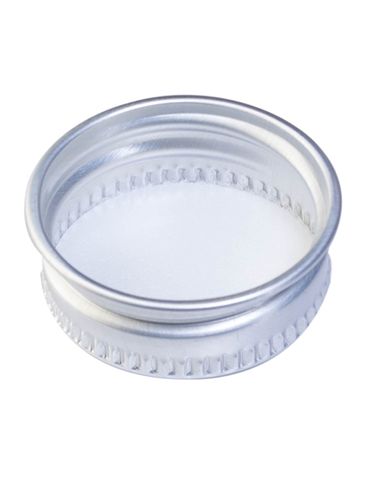 Silver aluminum lid 24-400 with foam liner