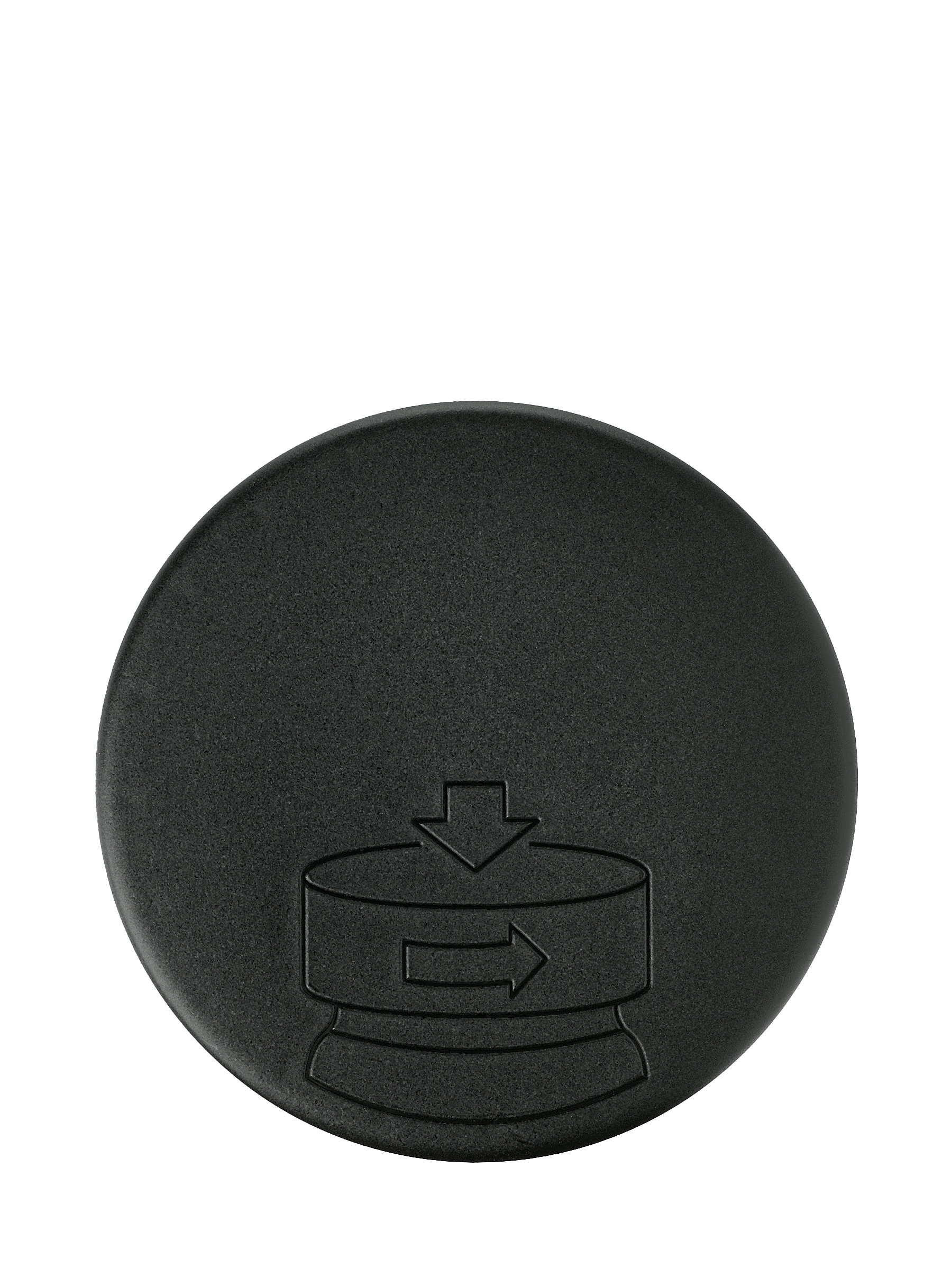 Black PP Plastic 89-400 Child-Resistant Smooth Pictorial Lid – L1160BKH28