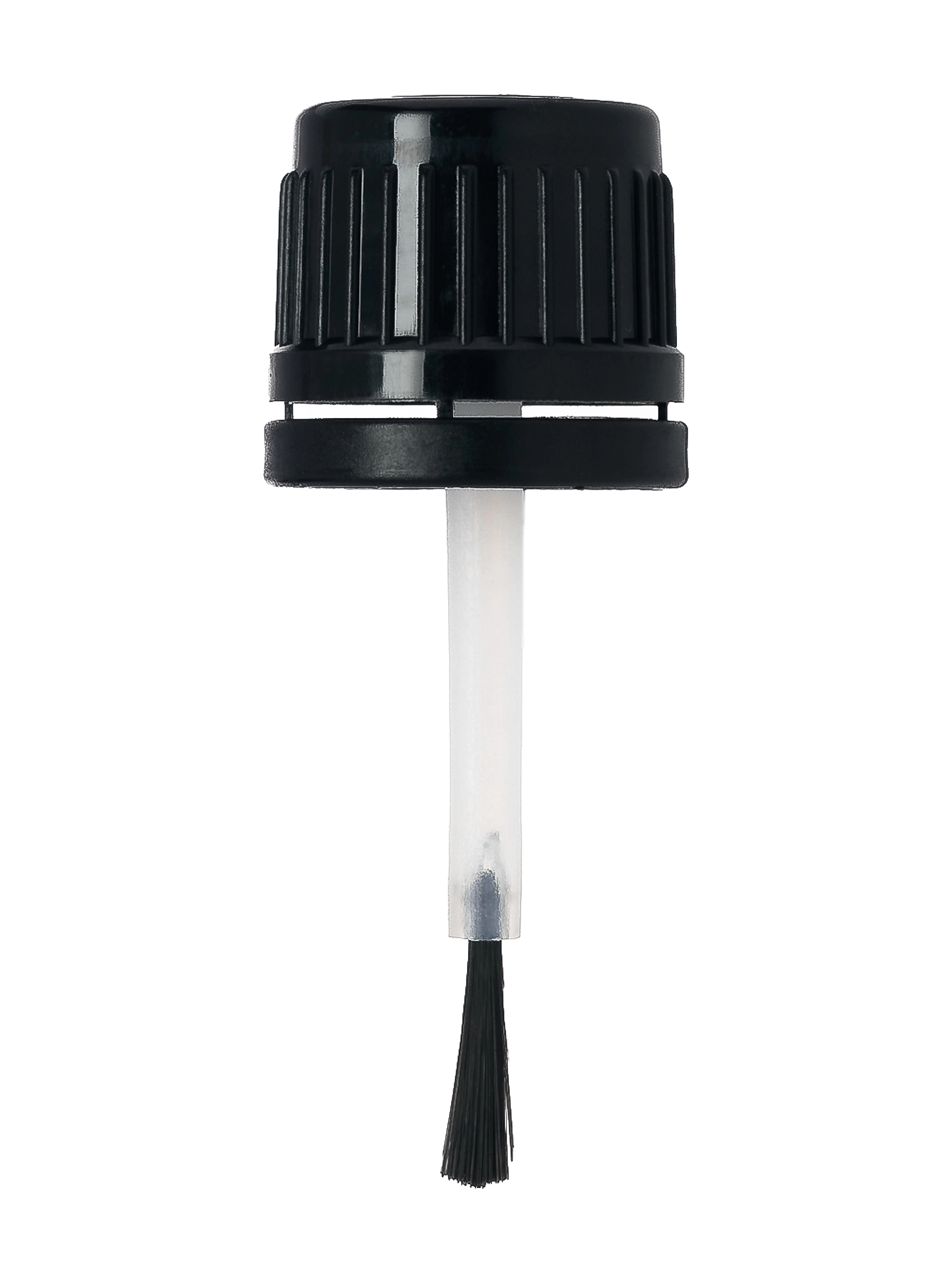 Black PP Plastic 18-410 Tamper-Evident Brush Cap – L1264BKF1