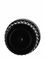 Black PP plastic 18-410 tamper-evident brush cap with 2.15625 inch brush and foam liner