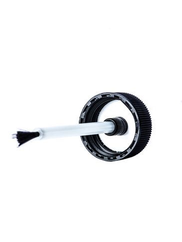 Black PP plastic 20-400 brush cap with 2.625 inch brush