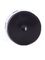 Black PP plastic brush cap with foam liner, 2.15625 inch brush and 18-400 neck finish