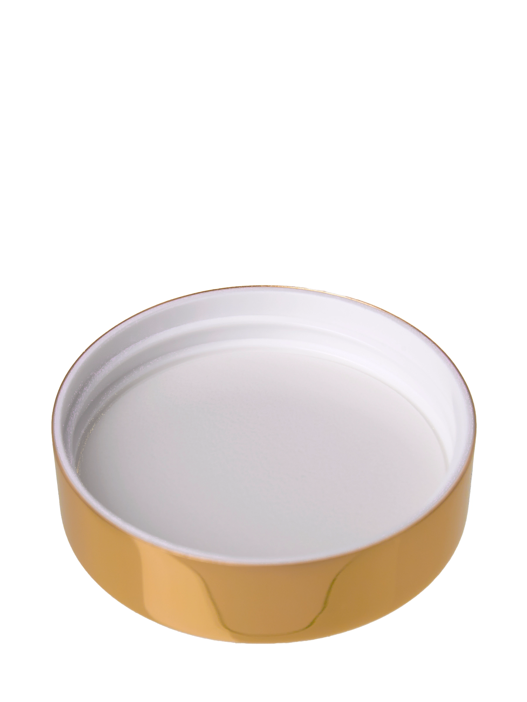 Gold Metal Overshell and PP Plastic 53-400 Smooth Skirt Lid – L1301GDF1