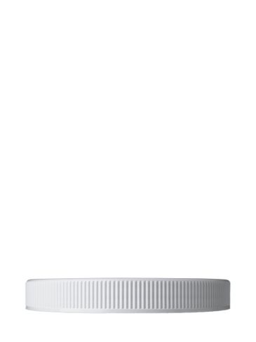 White PP plastic 110-400 ribbed skirt lid with foam liner