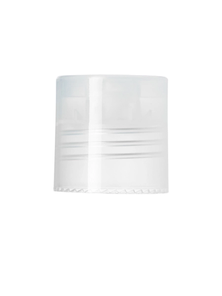 Natural-Colored PP Plastic 24-410 Smooth Skirt Unlined Disc Top Lid – L1368NT