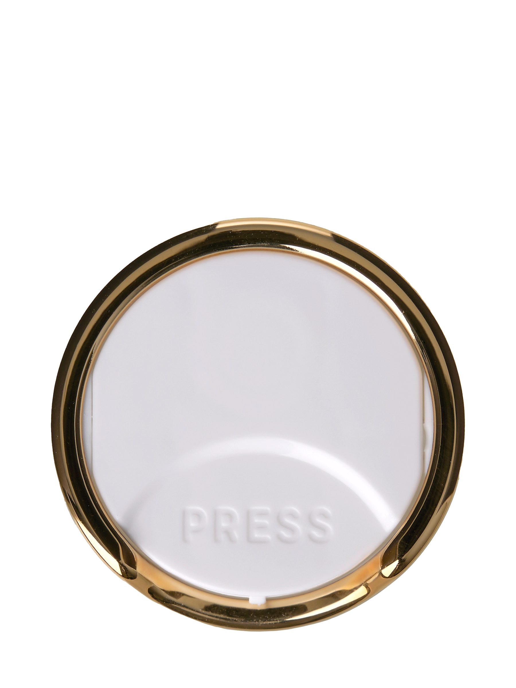Metallized Gold White ABS 24-410 Smooth Skirt Disc Top Cap (.308 Inch Orifice) – L1370GD