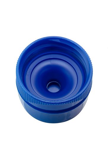 Blue PP plastic 33-400 ribbed skirt flip top unlined lid