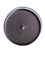 Black PP plastic 24-414 ribbed skirt lid with foam liner