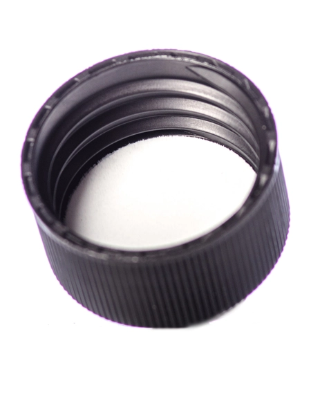 Black PP Plastic 24-414 Ribbed Skirt Lid – L138