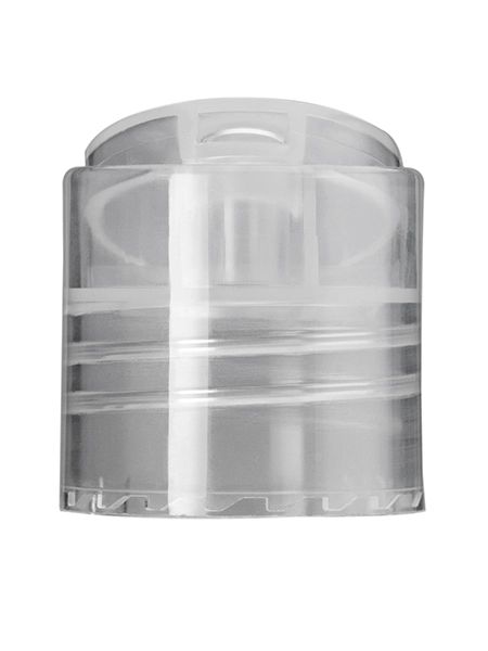 Natural-Colored PP Plastic 28-410 Smooth Skirt Unlined Disc Top Lid – L1382NT