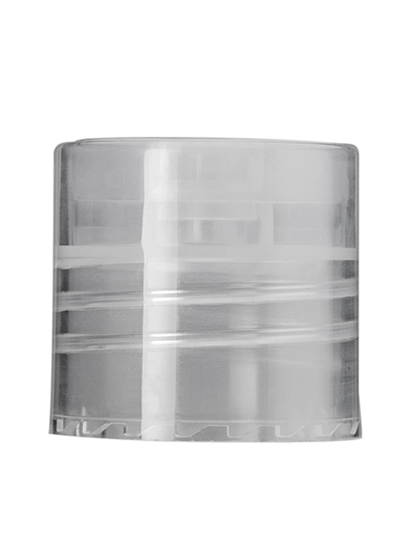 Natural-Colored PP Plastic 28-410 Smooth Skirt Unlined Disc Top Lid – L1382NT