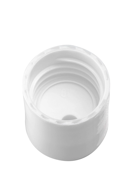 White PP Plastic 20-410 Smooth Skirt Unlined Disc Top Lid – L1384WH