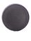 Black PP plastic 24-400 ribbed skirt lid with foam liner
