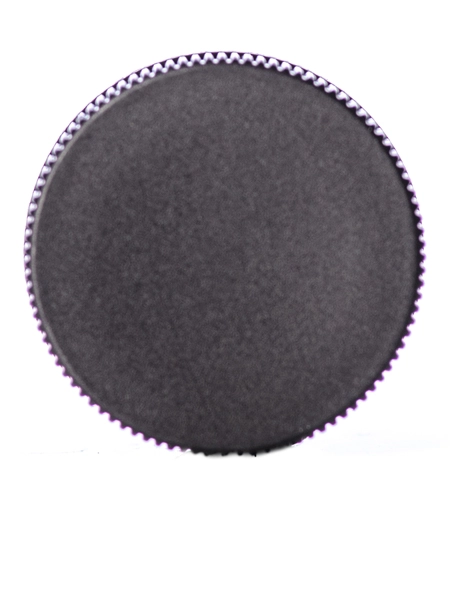 Black PP Plastic 24-400 Ribbed Skirt Lid – L138S