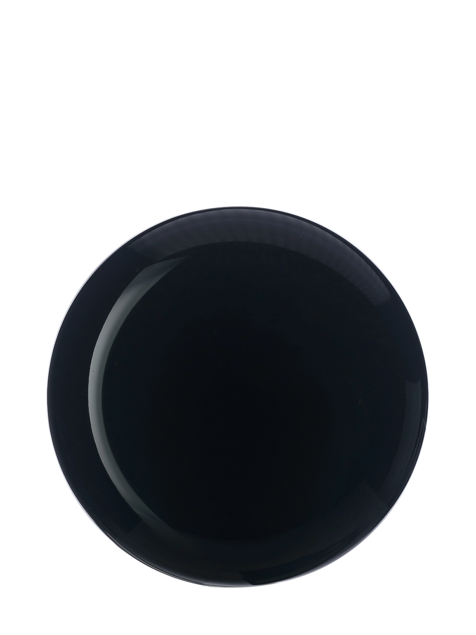 Black PP Plastic 89-400 Unlined Dome Lid – L1417BK