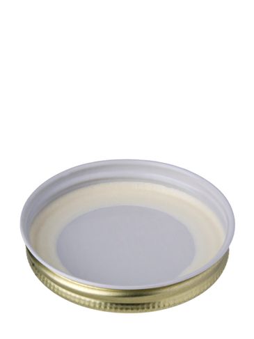 Gold metal 58-400 lid with standard plastisol liner