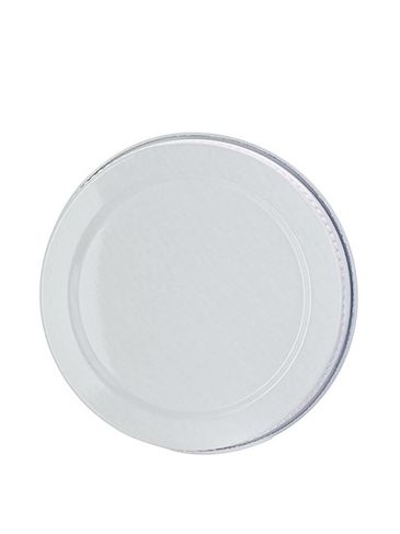 White metal 58-400 lid with standard plastisol liner