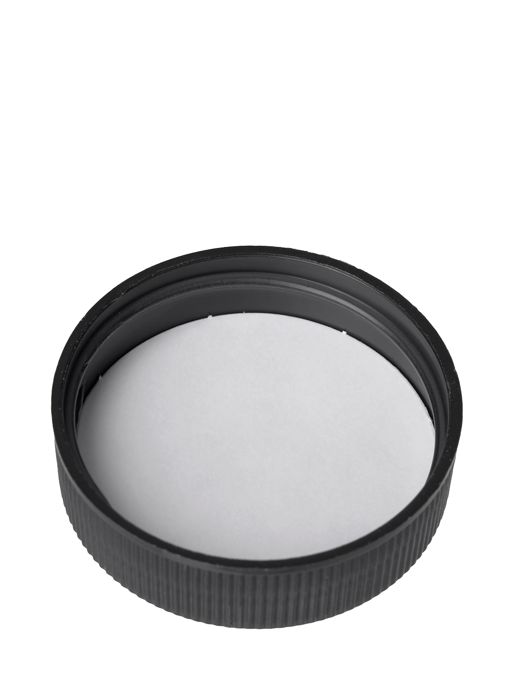 Black PP Plastic 38-400 Ribbed Skirt Lid – L1459BKH15
