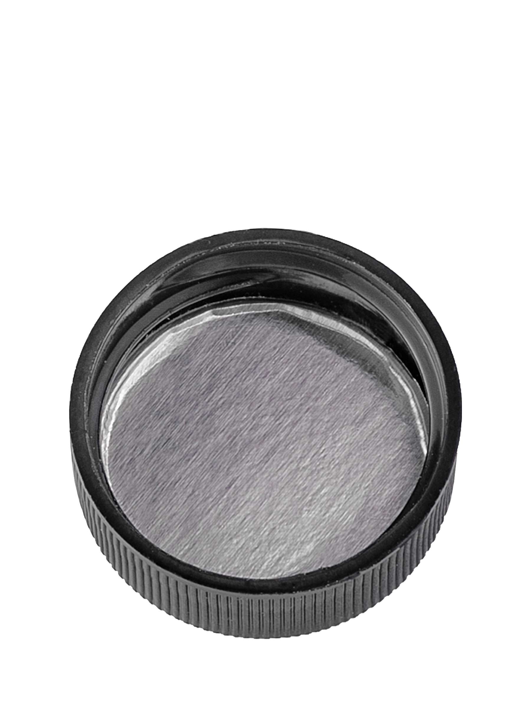 Black PP Plastic 28-400 Ribbed Skirt Lid – L145BKH163