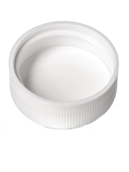 White PP Plastic 28-400 Ribbed Skirt Lid – L145WHF1