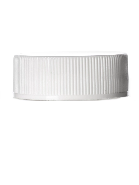 White PP Plastic 28-400 Ribbed Skirt Lid – L146S
