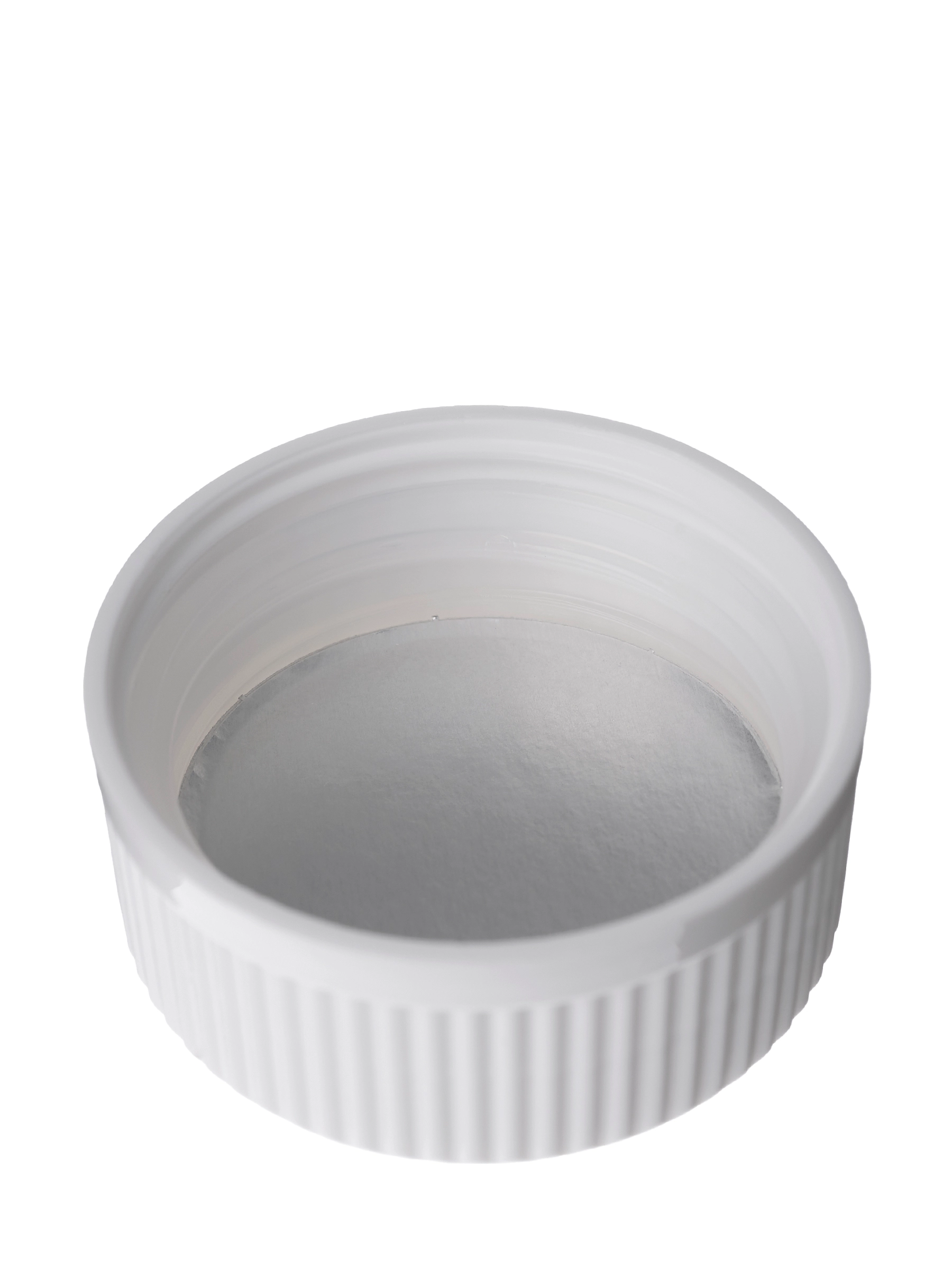 White PP Plastic 38-400 Child-Resistant Pictorial and Text Lid – L1492WHH145