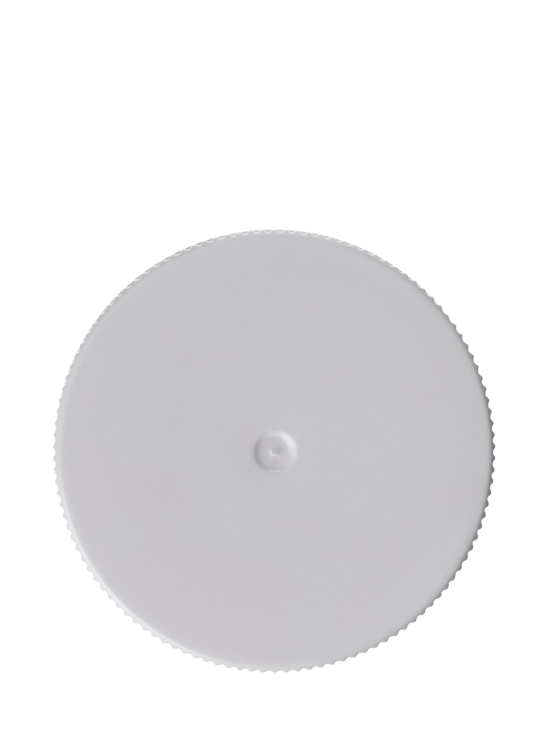 White PP Plastic 38-400 Ribbed Skirt Lid – L1493WHH75