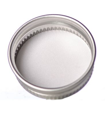 Silver metal 28-400 lid with foam liner