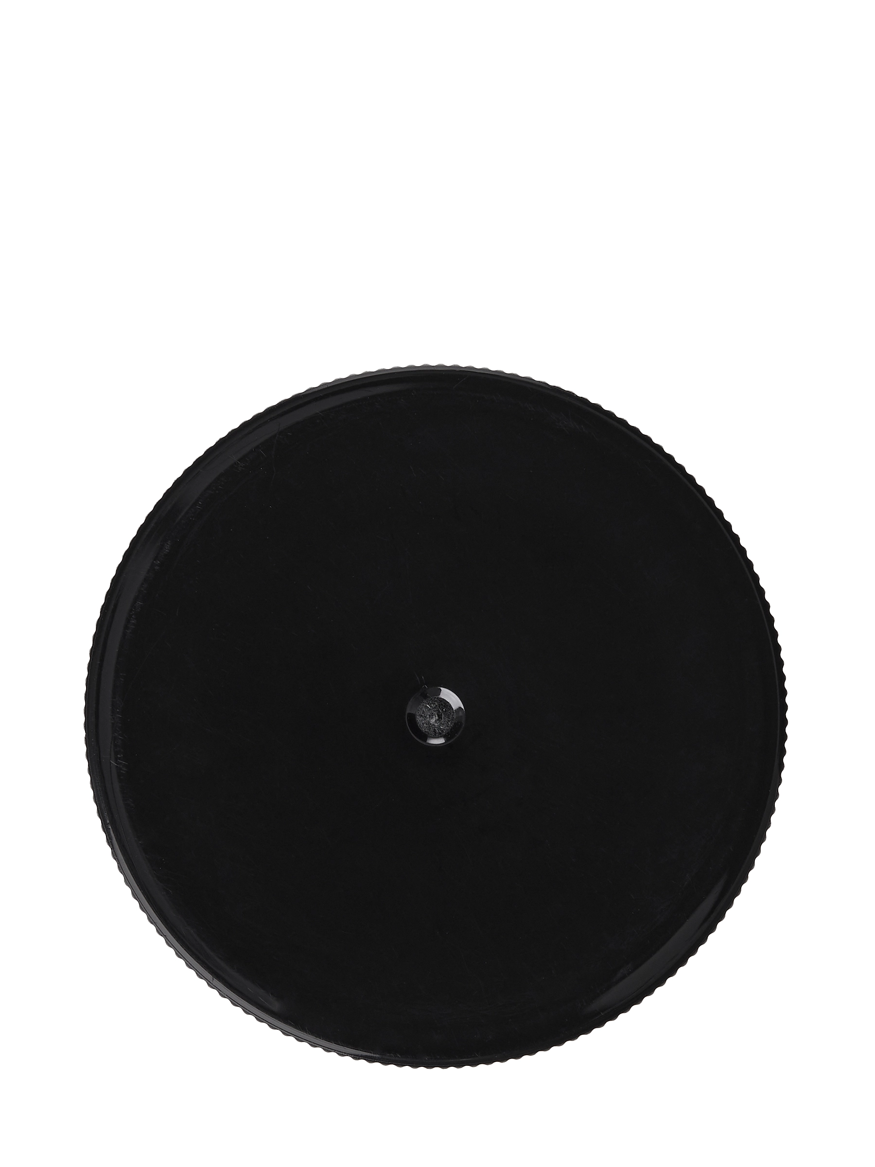 Black PP Plastic 45-400 Ribbed Skirt Lid – L15500BKH75
