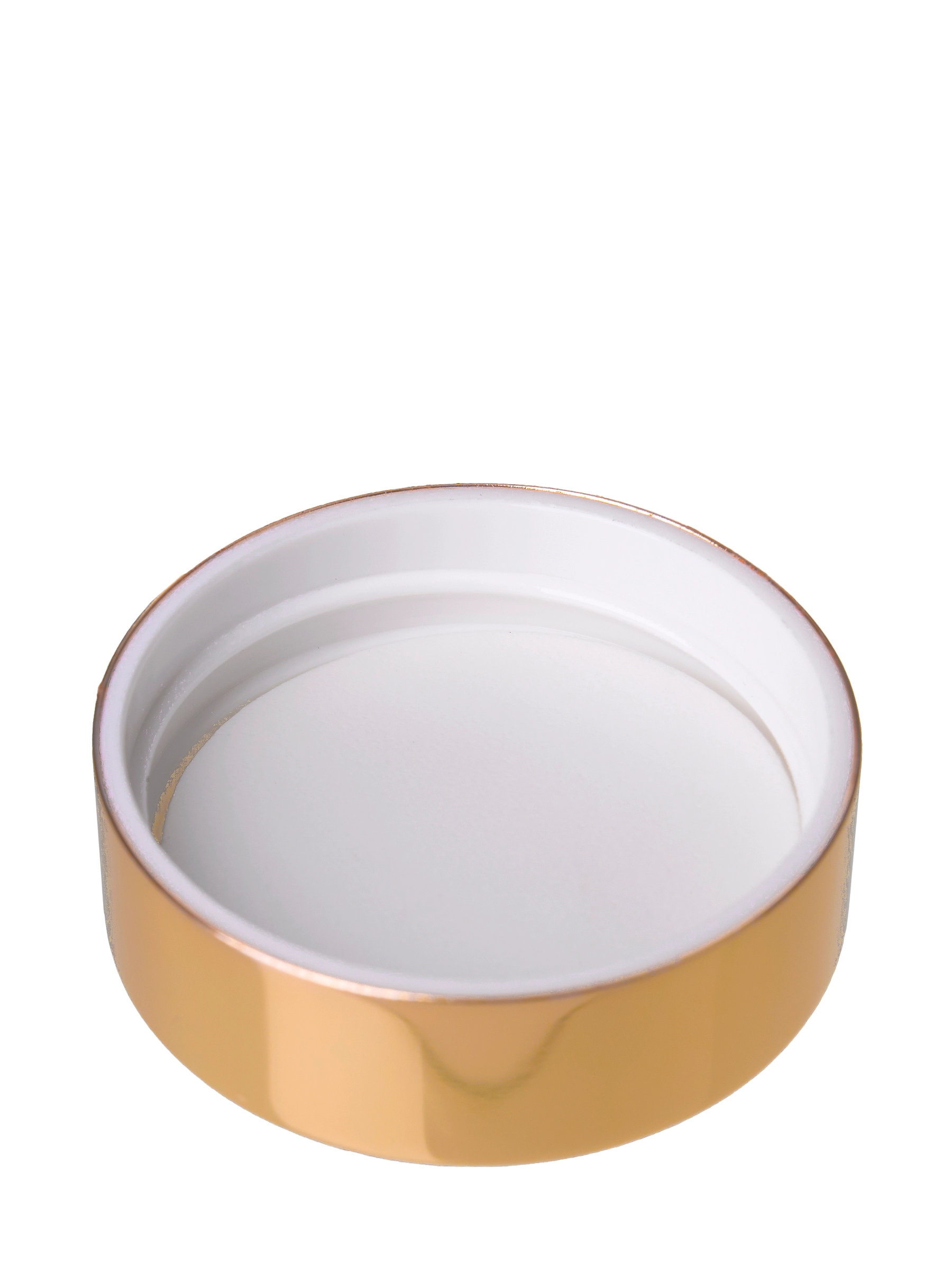 Gold Metal Overshell and PP Plastic 38-400 Smooth Skirt Lid – L1558GDF6