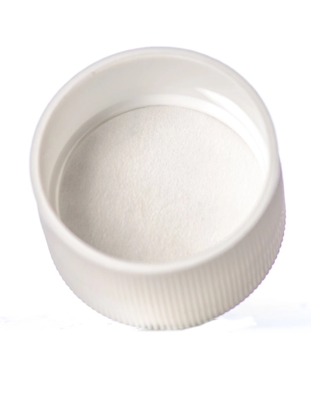 White PP Plastic 28-410 Ribbed Skirt Lid – L157