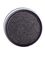 Black PP plastic 28-410 ribbed skirt lid with foam liner and unprinted pressure sensitive (PS) liner