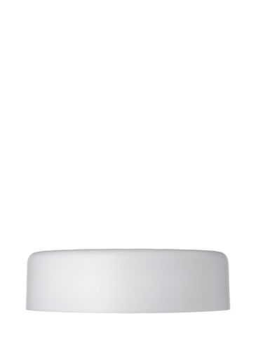 White PP plastic 53-400 child-resistant smooth pictorial lid with unprinted universal heat induction seal (HIS) liner