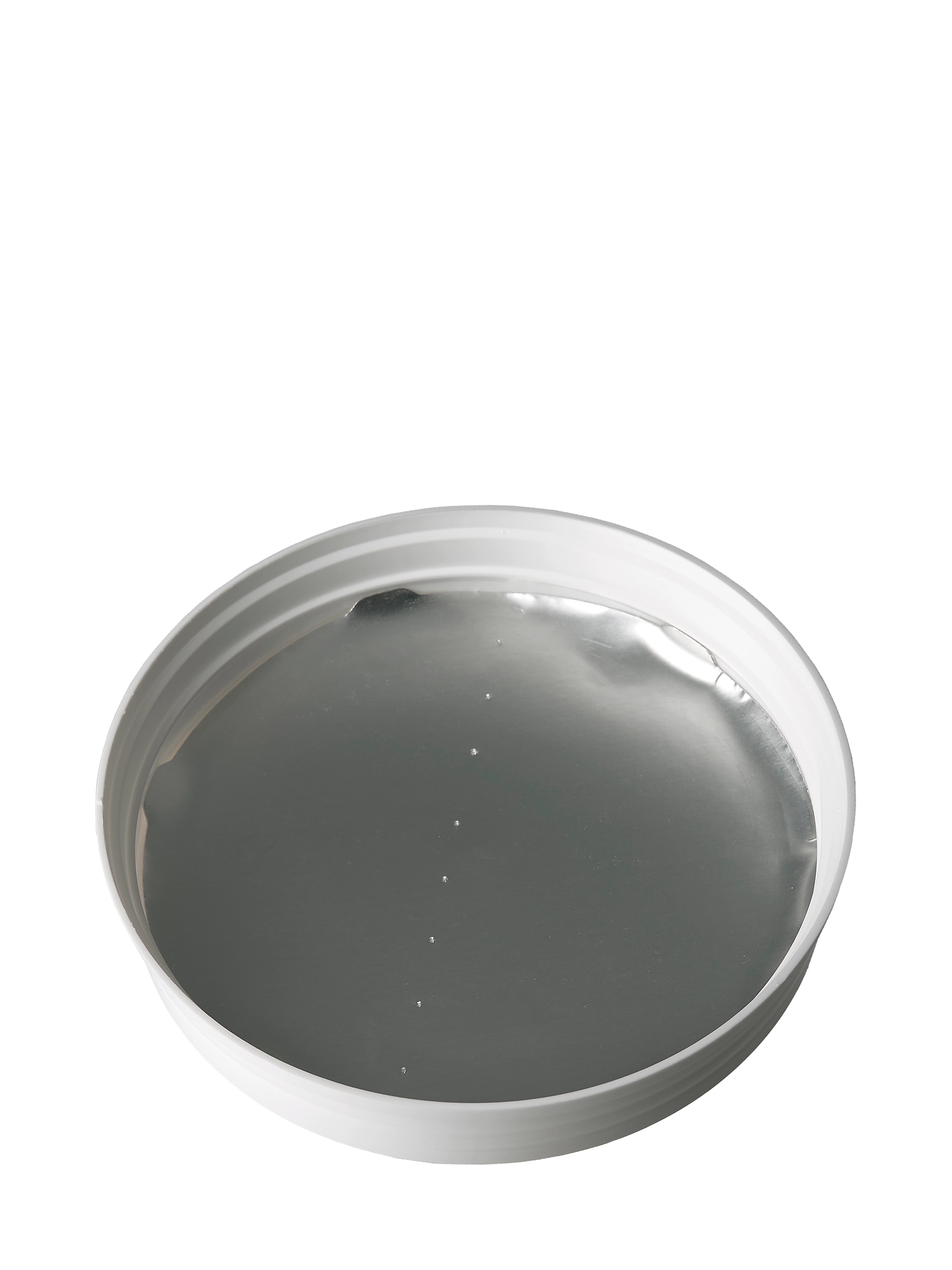 White PP Plastic 120-400 Smooth Deep Skirt Taper Stack Lid – L16185WHH62