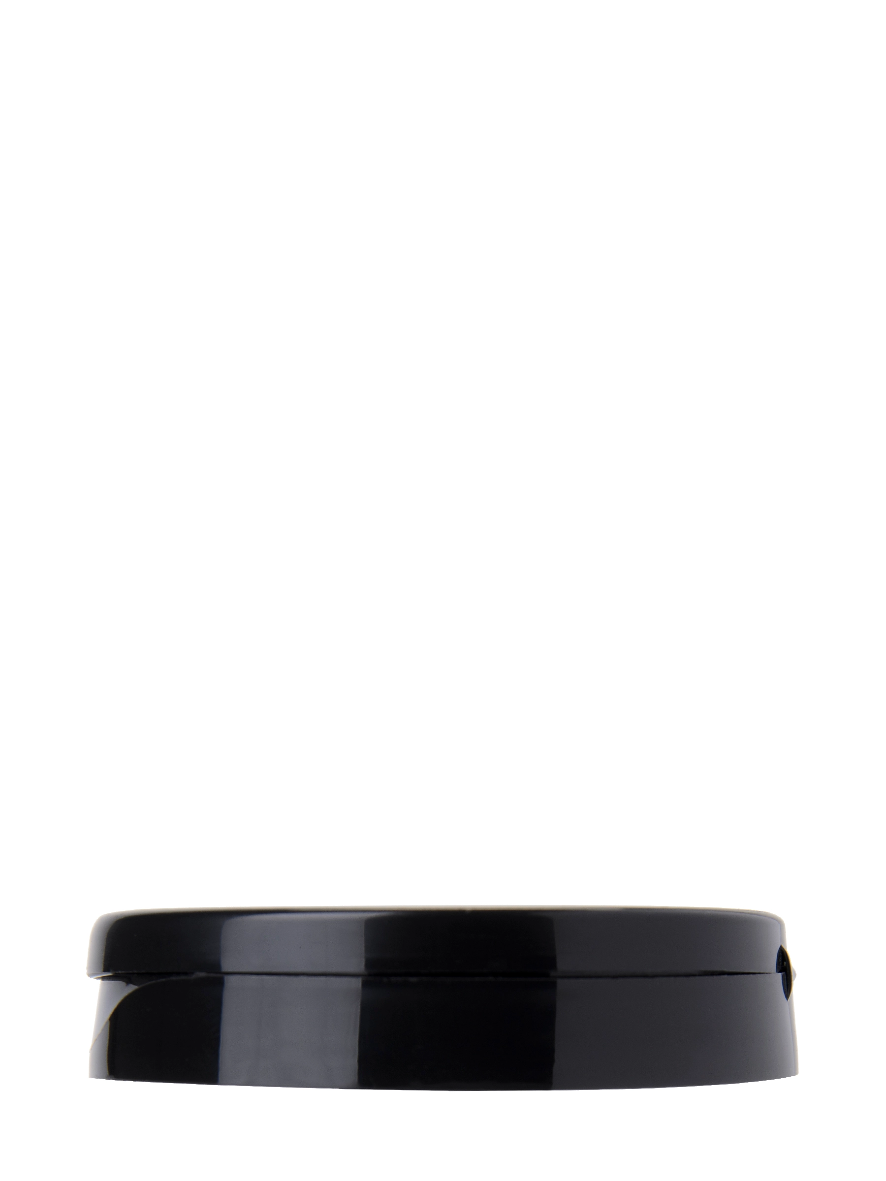 Black PP Plastic 70-400 Smooth Skirt Unlined Hinged Flip Top Snap Dispensing Lid – L1654BK