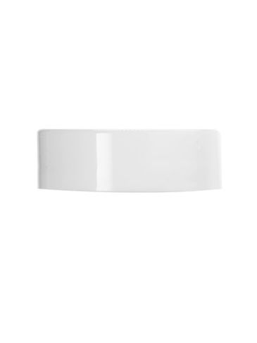 White PP plastic 33-400 smooth skirt lid with foam liner