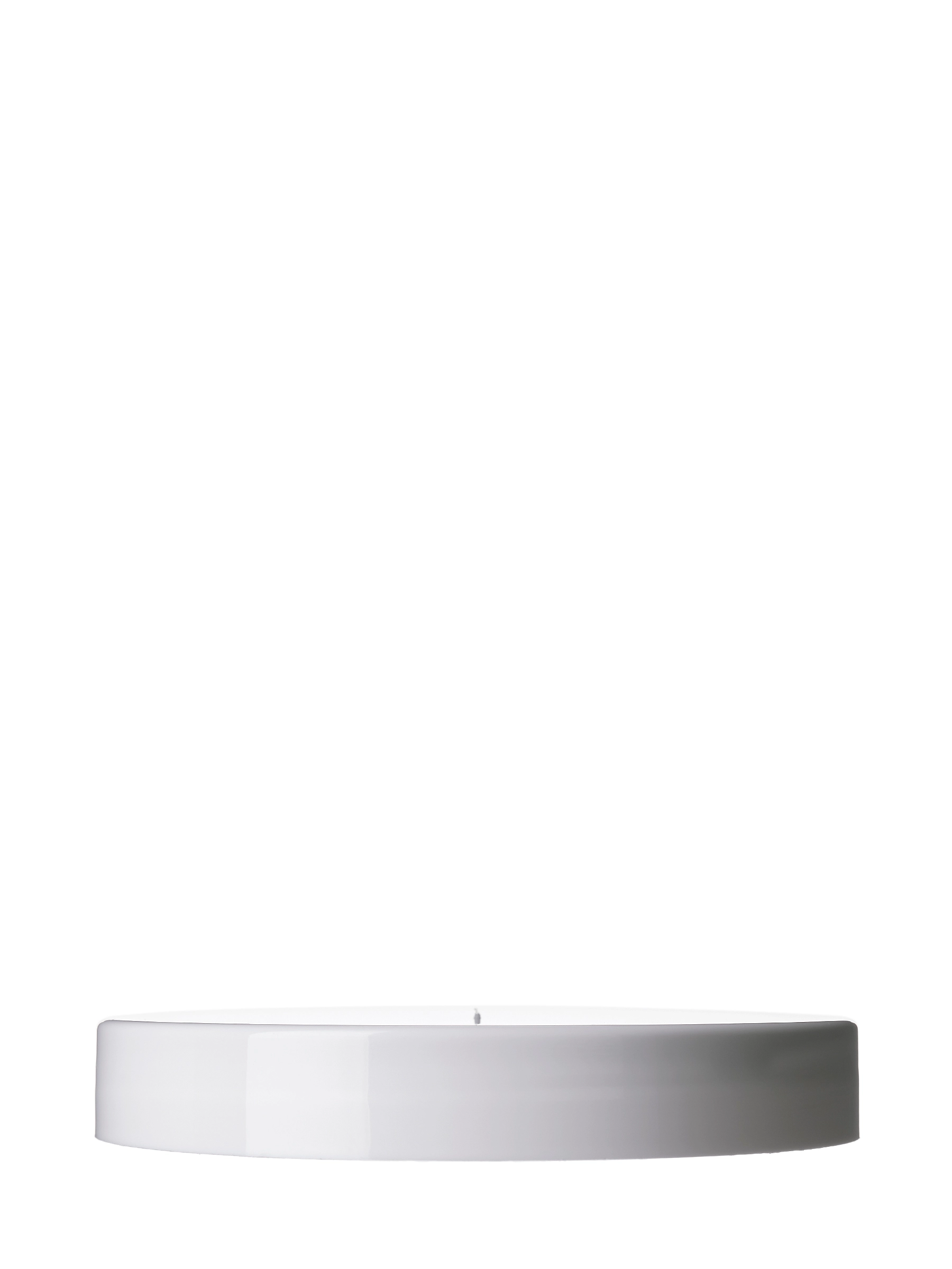 White PP Plastic 100-400 Smooth Skirt Lid – L17190WHH62