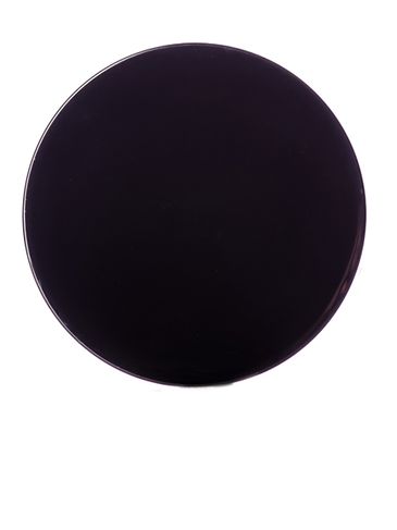 Black PP plastic 70-400 smooth skirt lid with 2-piece unprinted heat induction seal (HIS) liner (for PET and PVC containers only)