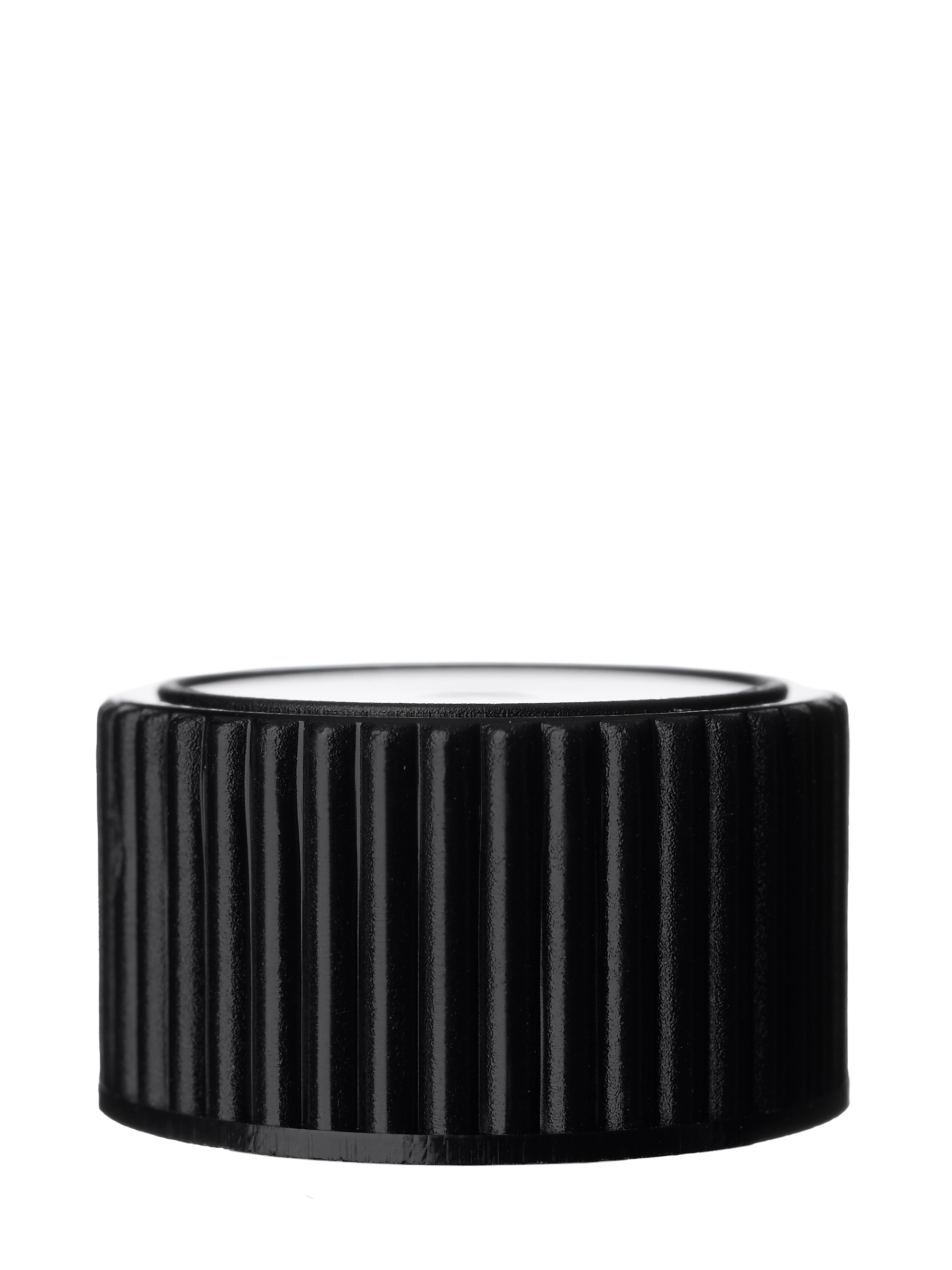 Black PP Plastic 18-400 Ribbed Skirt Lid – L17479BKPC2