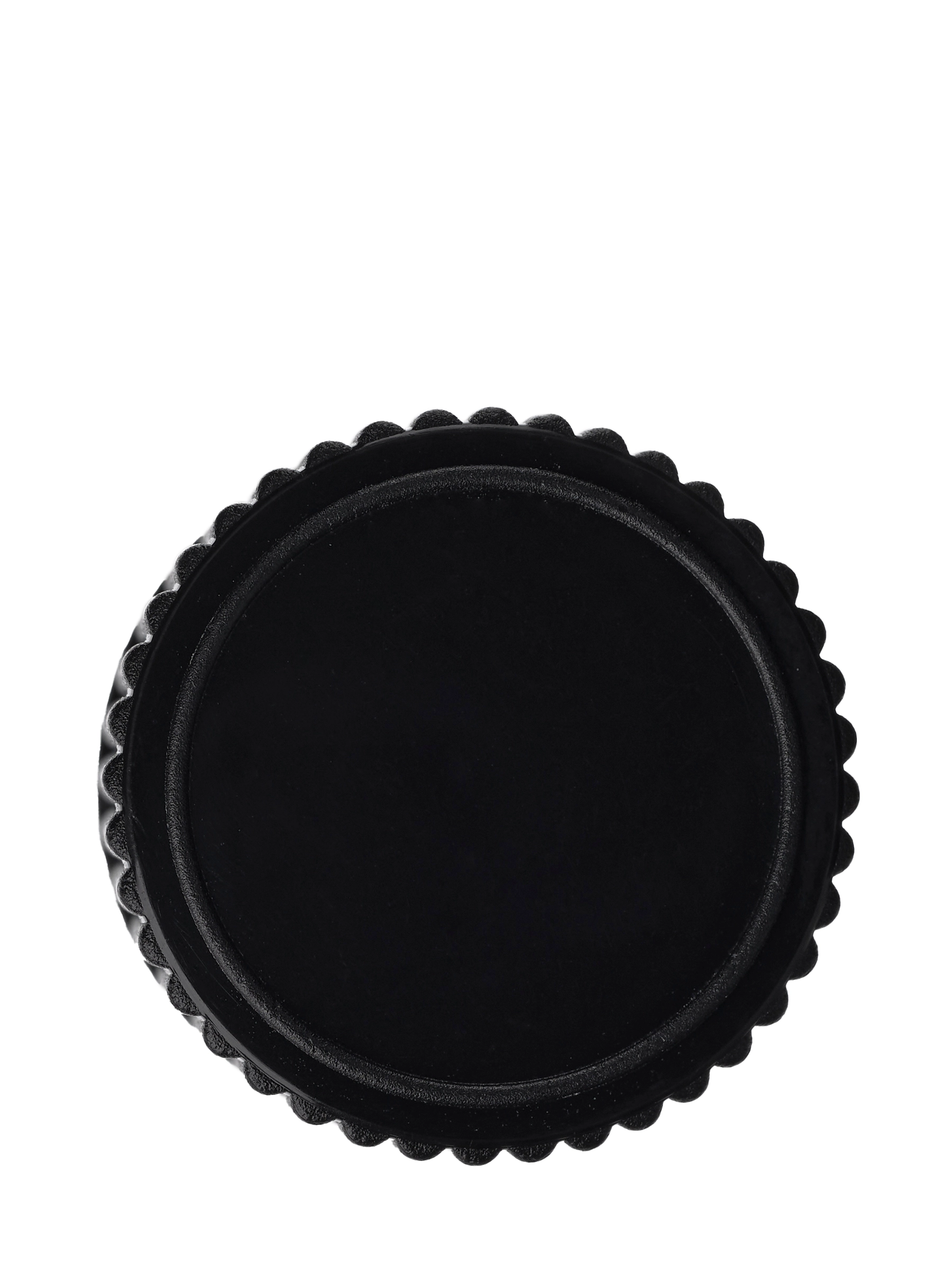 Black PP Plastic 18-400 Ribbed Skirt Lid – L17479BKPC2