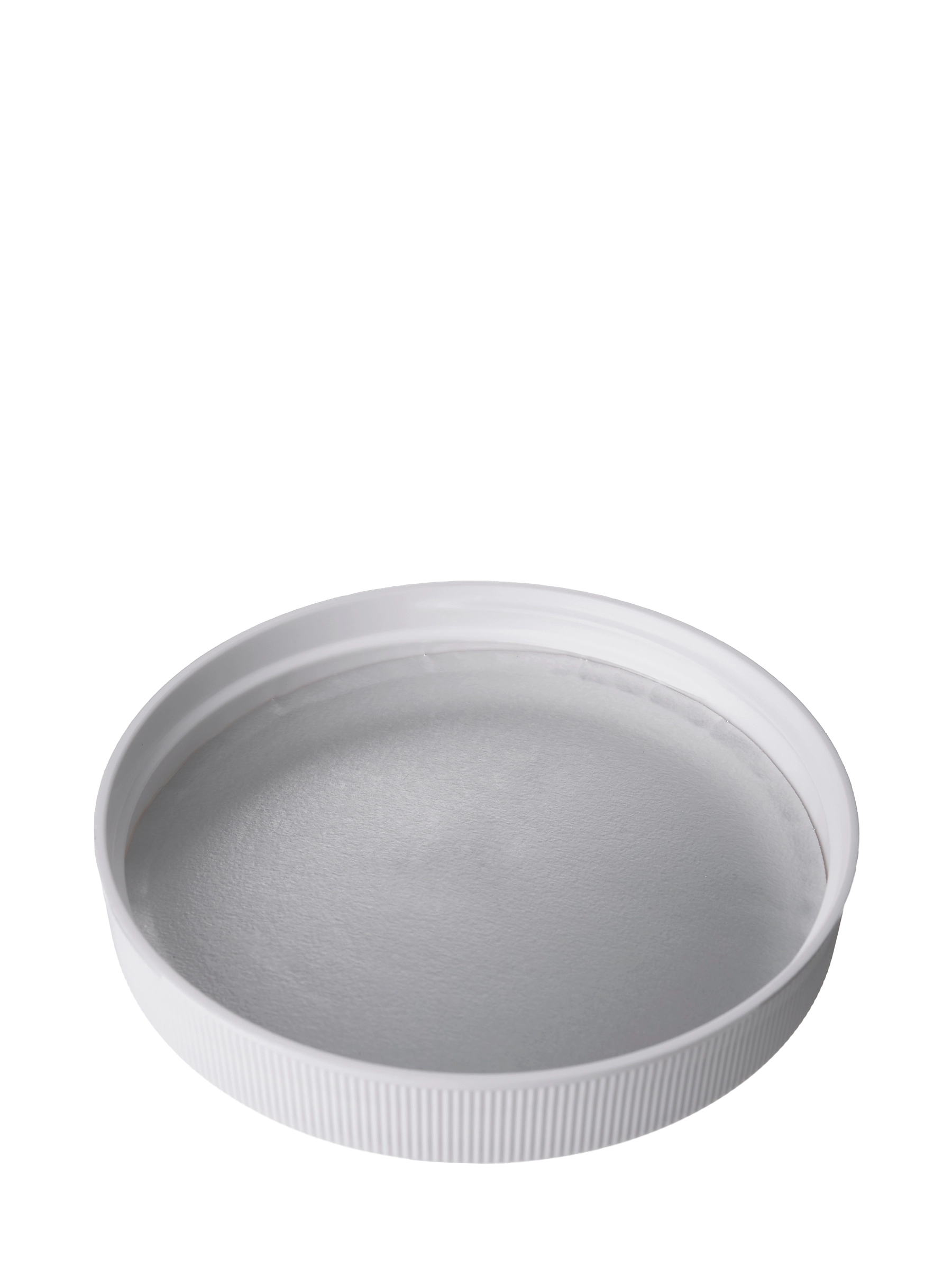 White PP Plastic 89-400 Ribbed Skirt Lid – L17519WHH75