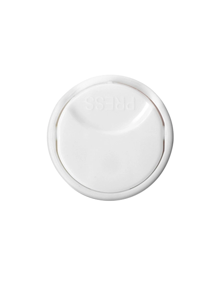 White PP Plastic 20-410 Smooth Skirt Unlined Disc Top Lid – L1784WH