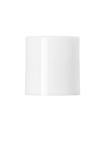 White PP Plastic 20-410 Smooth Skirt Unlined Disc Top Lid – L1784WH