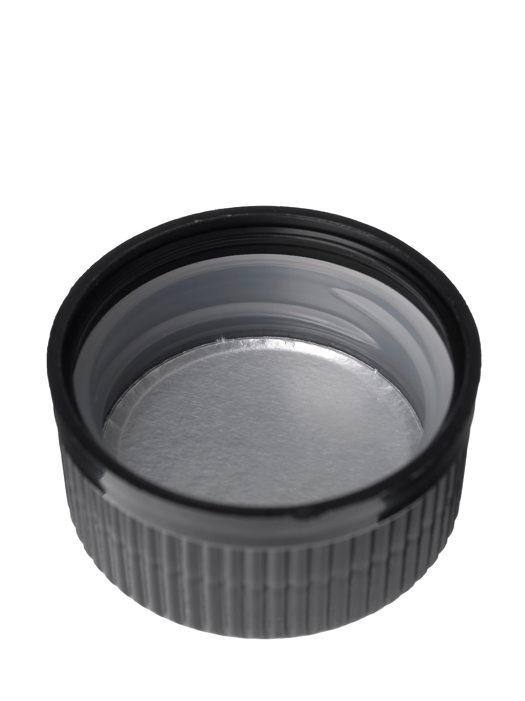 Black PP Plastic 33-400 Child-Resistant Text and Pictorial Lid – L18110BKH145