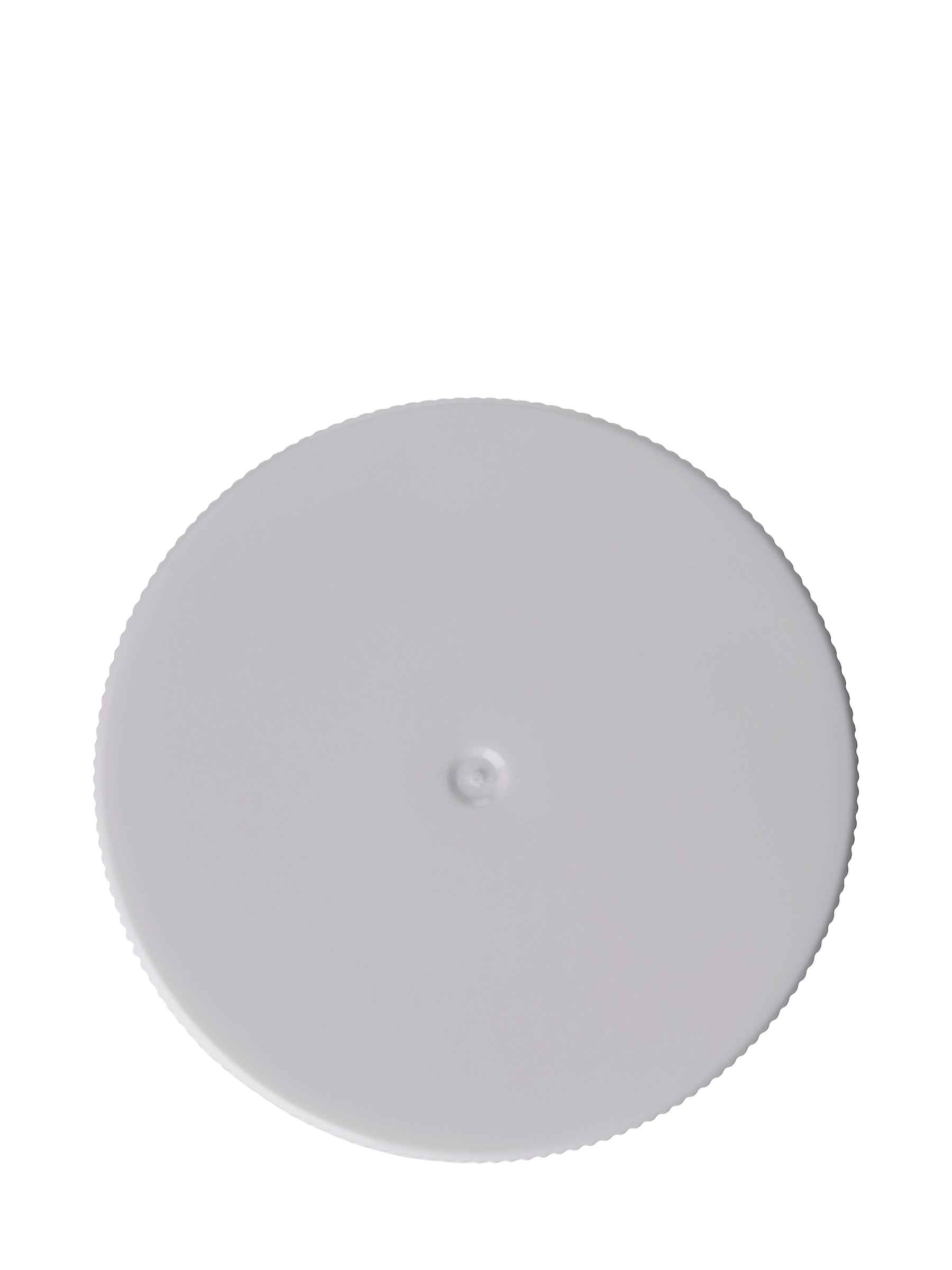 White PP Plastic 45-400 Ribbed Skirt Lid – L18315WHH75