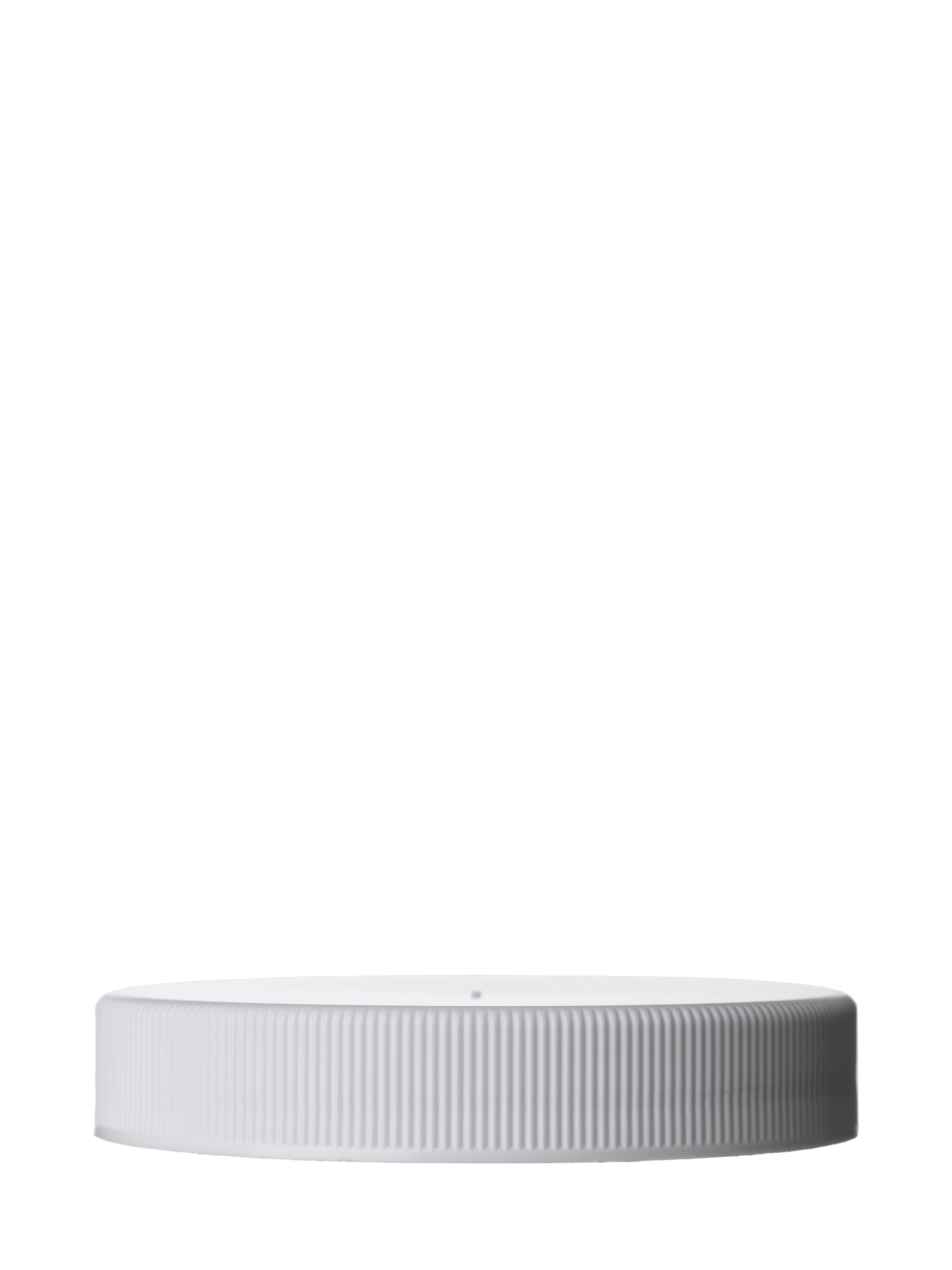 White PP Plastic 58-400 Ribbed Skirt Lid – L18495WHF16